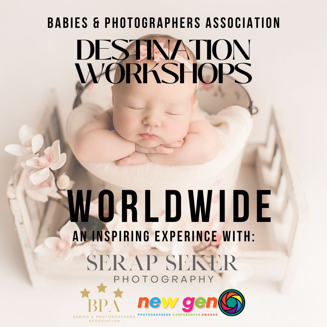 WORLDWIDE<br />
An INSPIRING EXPERINCE WITH:<br />
Babies & Photographers association<br />
destınatıon workshops